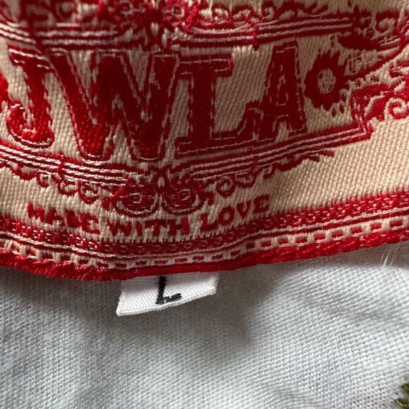 Johnny Was JWLA Floral Embroidered White Mini Tank Dress Top L - Picture 6 of 6